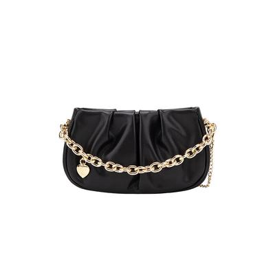 ELE牛皮褶皱云朵包单肩斜挎包