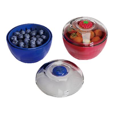 可爱双层可沥水水果盒