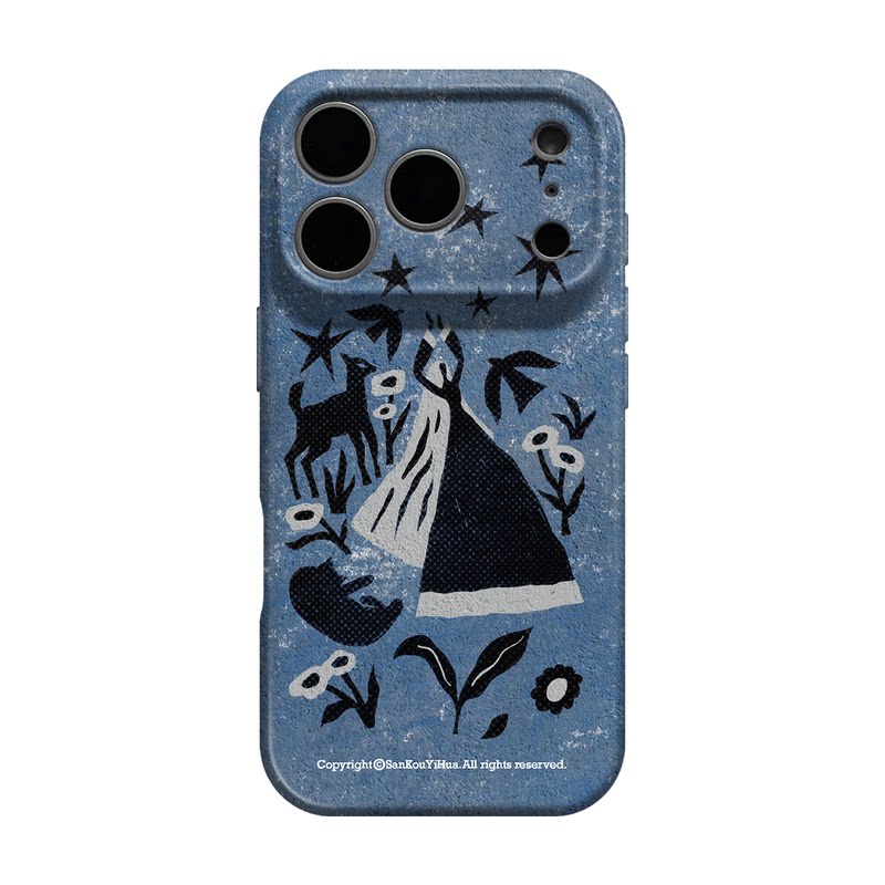 与自然共舞 适用苹果17新款手机壳iPhone18promax外壳16p女生高级感小众15plus创意ins风14pro不会撞壳艺术13