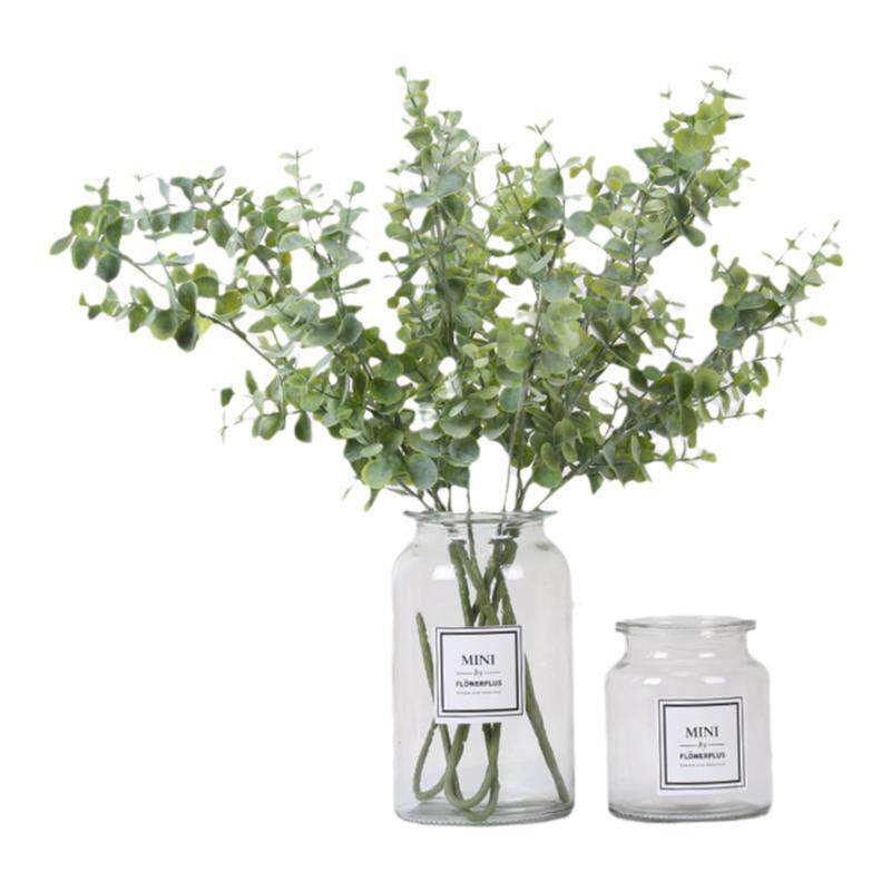 仿真桉树叶尤加利叶金钱叶仿真花假花绿植装饰客厅装饰植物摆件