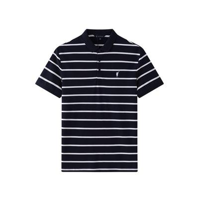 POLOWALK夏季新款条纹短袖男