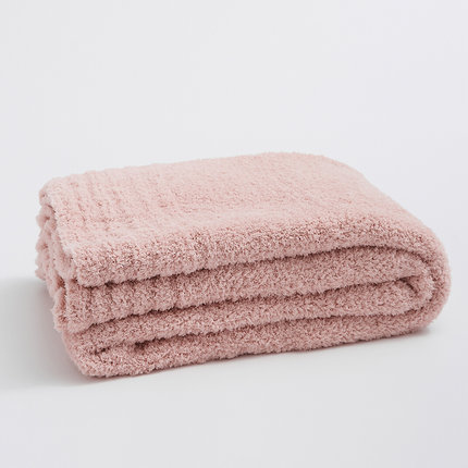 北欧半边绒毛毯子纯色毛巾毯沙发办公室午睡毯车上双面绒休闲盖毯