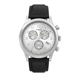 TIMEX天美时Waterbury系列夜光经典三眼石英商务手表男TW2W48100