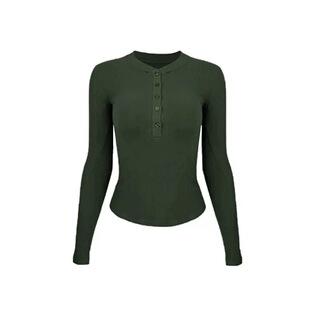 莫代尔运动上衣女修身亨特领凉感透气跑步长袖T恤健身瑜伽服螺纹