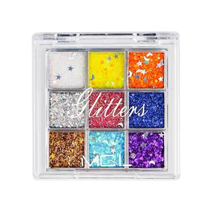 新年元旦晚会儿童彩色眼影盘无毒闪粉亮片女童表演舞台专用彩妆