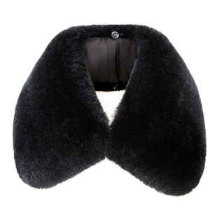 真皮獭兔毛领子真毛单卖男士女通用加翻领单买假大衣方领皮草冬季