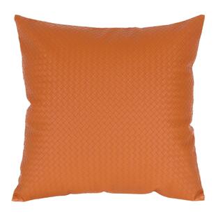 PU编织皮革轻奢样板间抱枕沙发客厅现代简约靠枕垫套纯色方枕定制