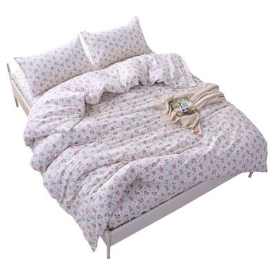 床单单件 纯棉斜纹1.2m1.5m1.8m2.0米白底小碎花单人宿舍床双人床