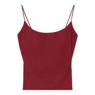 靴下物带固定杯胸垫吊带背心女红色内搭上衣女外穿收副乳显瘦收腰