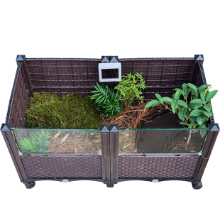 缘友之家黄缘龟专用缸 黄缘闭壳龟生态饲养殖箱 半水陆龟环境打造