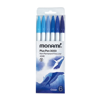 慕那美水彩笔新品6色套装