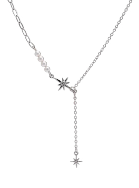 六芒星项链女欧美时尚轻奢百搭休闲款三流星锁骨链送女友