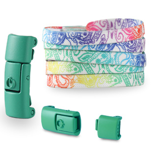 懒人免系鞋带卡扣男女加宽扁平弹力松紧彩色鞋带绳儿童免绑固定器