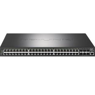 普联TP-LINK TL-SH5654P万兆6光口48千兆网口PoE供电交换机三层网管大功率495W云管理VLAN生成树汇聚核心国标