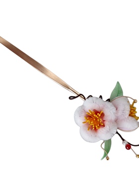 古徐花开仿非遗绒花古风发簪