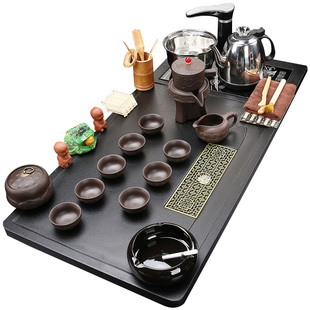 全自动茶盘紫砂茶具套装烧水壶一体大茶台家用客厅办公室茶海整套