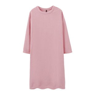 睡裙女款秋冬季珊瑚绒加厚加绒休闲学生可外穿睡衣家居服连衣裙子