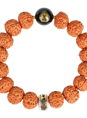 普陀山金刚菩提盘玩手串男女款原籽文玩核桃佛珠手链手持念珠配饰