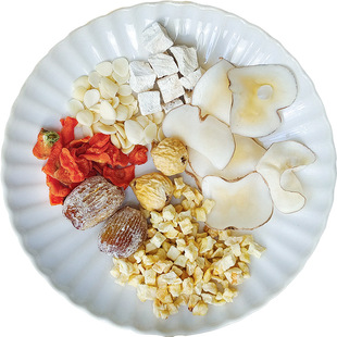 雨涿丨苹果干无花果葛根煲汤干货食材清润养肺南北杏仁海底椰汤料