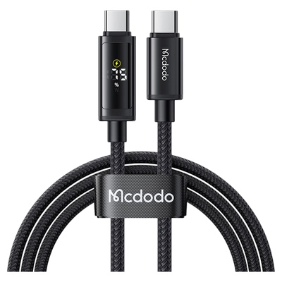 带电量功率显示双C口100W充电线