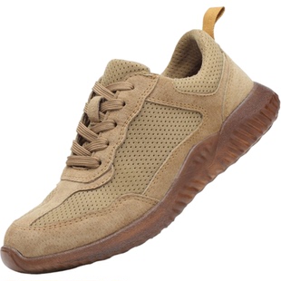 猪皮透气劳保鞋 钢包头防砸牛筋果冻底工作鞋男 夏季轻便安全鞋