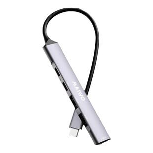 麦沃Type-C接口扩展坞笔记本集线器usb3.0扩展转接读写pd100W快充桌面分线器hub适用笔记本电脑平板手机 KH05