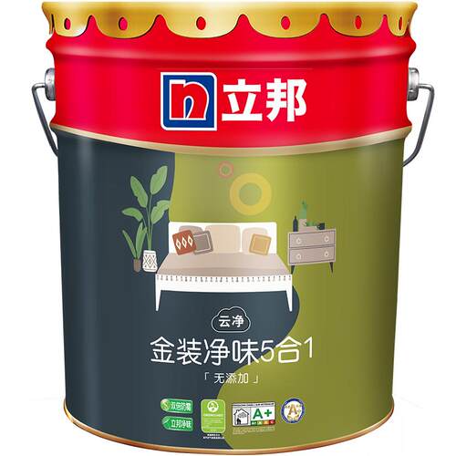 立邦金装净味五合一乳胶漆内墙乳胶漆室内家用自刷涂料油漆面漆