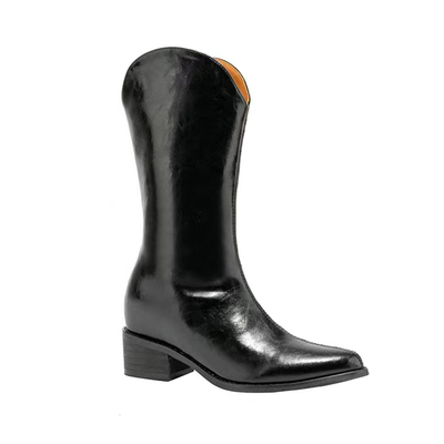 mona同款西部牛仔靴潮ins潮尖头