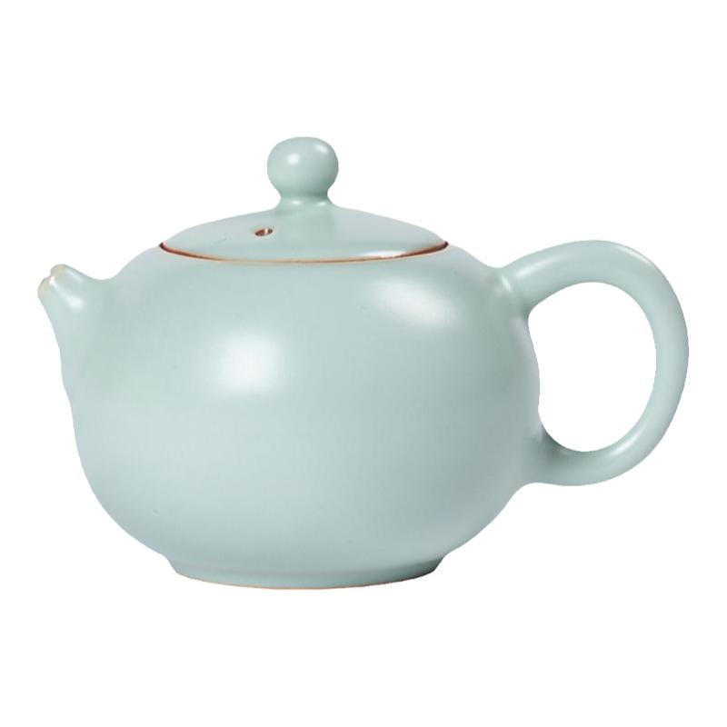 汝窑大号西施壶功夫茶具开片茶壶泡茶单个壶家用陶瓷泡茶器带过滤