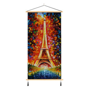 风景挂画油画客厅玄关卧室雨夜阿夫列莫夫布艺欧式装饰画艺术墙画