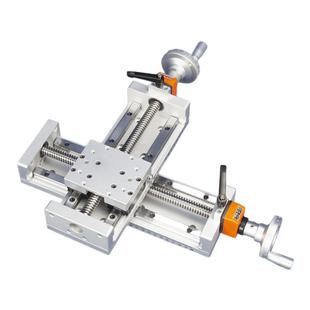 手动滑台模组T型丝杆手摇XYZ直线微调十字精密导轨绿牛NS100-S