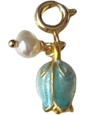 Rina's手工滴油立体郁金香高级感简约项链手链用可拆卸可打开吊坠