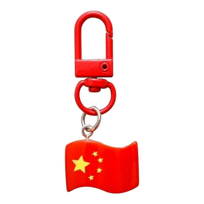 五星红旗钥匙扣挂件国庆节爱国中国旗学生书包挂饰品创意礼品批发