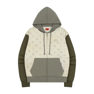 GOODBAI GOODEES 新款个性撞色草莓拼接连帽卫衣夹克外套