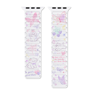 张倩仪同款式morock磁吸s11苹果手表表带适用applewatch女款iwatch10腕带S10硅胶S8质感Ultra3款S9新型SE腕表