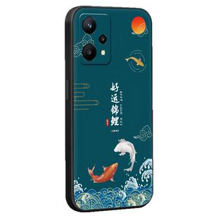 秋昊适用于realmeq5手机保护套rmx3478中式风格oppo真我q5狂欢版软硅胶外壳realmev25防摔耐脏中老人用k10x古