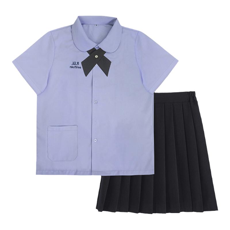 泰国校服套装泰式女孩jk制服娜诺禁忌衬衫短袖夏季高中生毕业班服