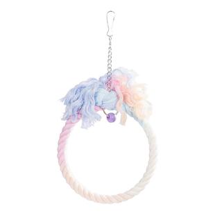 鹦鹉秋千棉绳吊环解闷自嗨牡丹虎皮专用小鸟玩具笼内装饰鸟笼用品