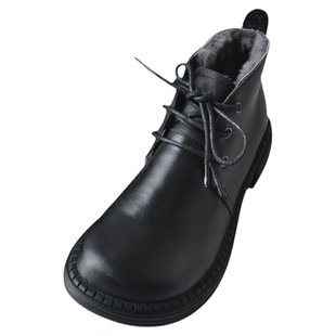 真羊毛皮毛一体高帮雪地靴柔软丑萌鞋女百搭洛丽塔外贸真皮女靴子