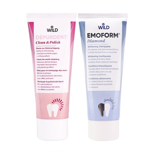 Wild怀尔德抛光去渍牙膏组合亮白套装洗去牙垢烟茶咖啡渍瑞士进口