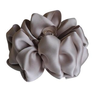 《美术馆日》法式气质简约多层缎面布艺抓夹大号鲨鱼夹发量少发夹