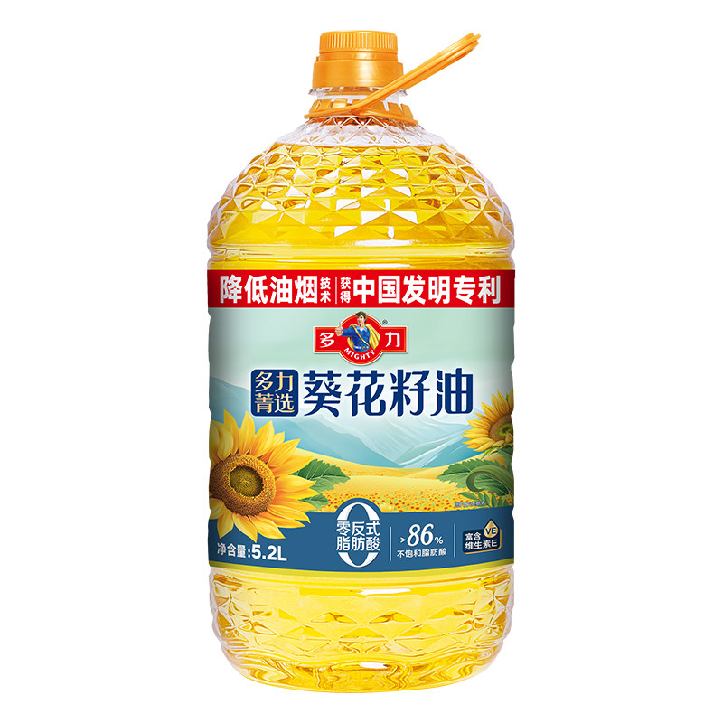 多力菁选葵花籽油5.2L家用食用油