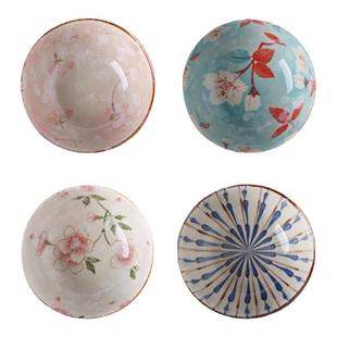 川岛屋日式餐具陶瓷碗家用5寸米饭碗个人专用特别好看的饭碗套装