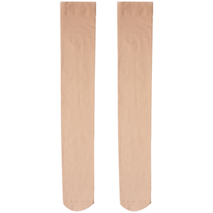 3双装中筒丝袜女春季过膝袜隐形肤色长筒中厚小腿袜肉色秋冬短袜