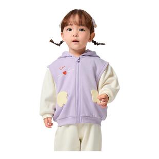 巴拉巴拉童装宝宝运动套装儿童衣服女童男童连帽加绒春装纯棉柔软