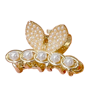 珍珠小号发夹小巧精致高级感金属抓夹女后脑勺夹子半扎发头饰发卡