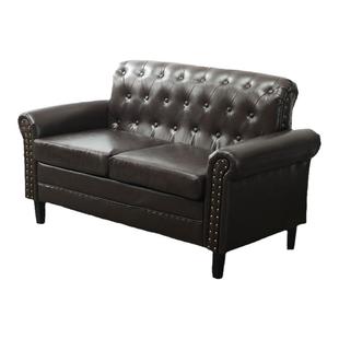 美式复古双人小沙发酒吧咖啡厅休息区卡座单人三人皮艺客厅接待