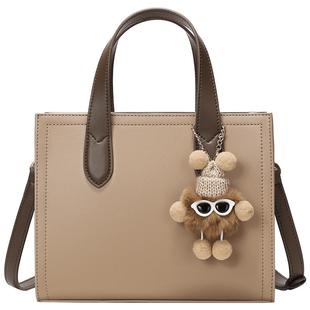 稻草人包包女小众真皮简约女士手提包单肩包牛皮斜挎包托特包女包