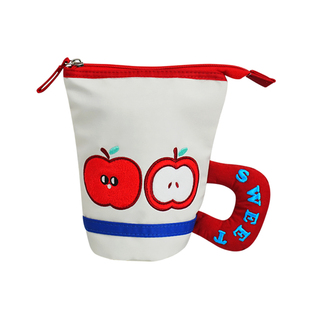 可爱苹果笔袋女生2026新款高颜值二合一文具盒女孩款大容量超火文具袋铅笔盒女小学生文具笔袋网红爆款便携小