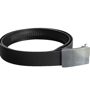 纯钛合金内穿自动扣头男士腰带扳机扣35/38mm防过敏有牙头层皮带